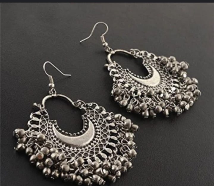 Chandbali oxidised jewellery set