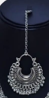 Chandbali oxidised jewellery set